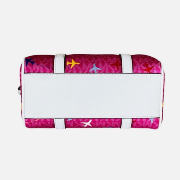 64: MICHAEL KORS TRAVEL SM DUFFLE/CROSSBODY BAG Pink/MULTI (Limited Edition) NEW - Picture 4 of 8